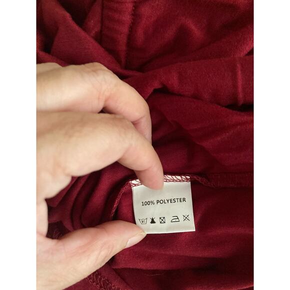 Nemidor Women's Romper Size 20 Maroon Key Hole Drawstring NWOT - Picture 6 of 7